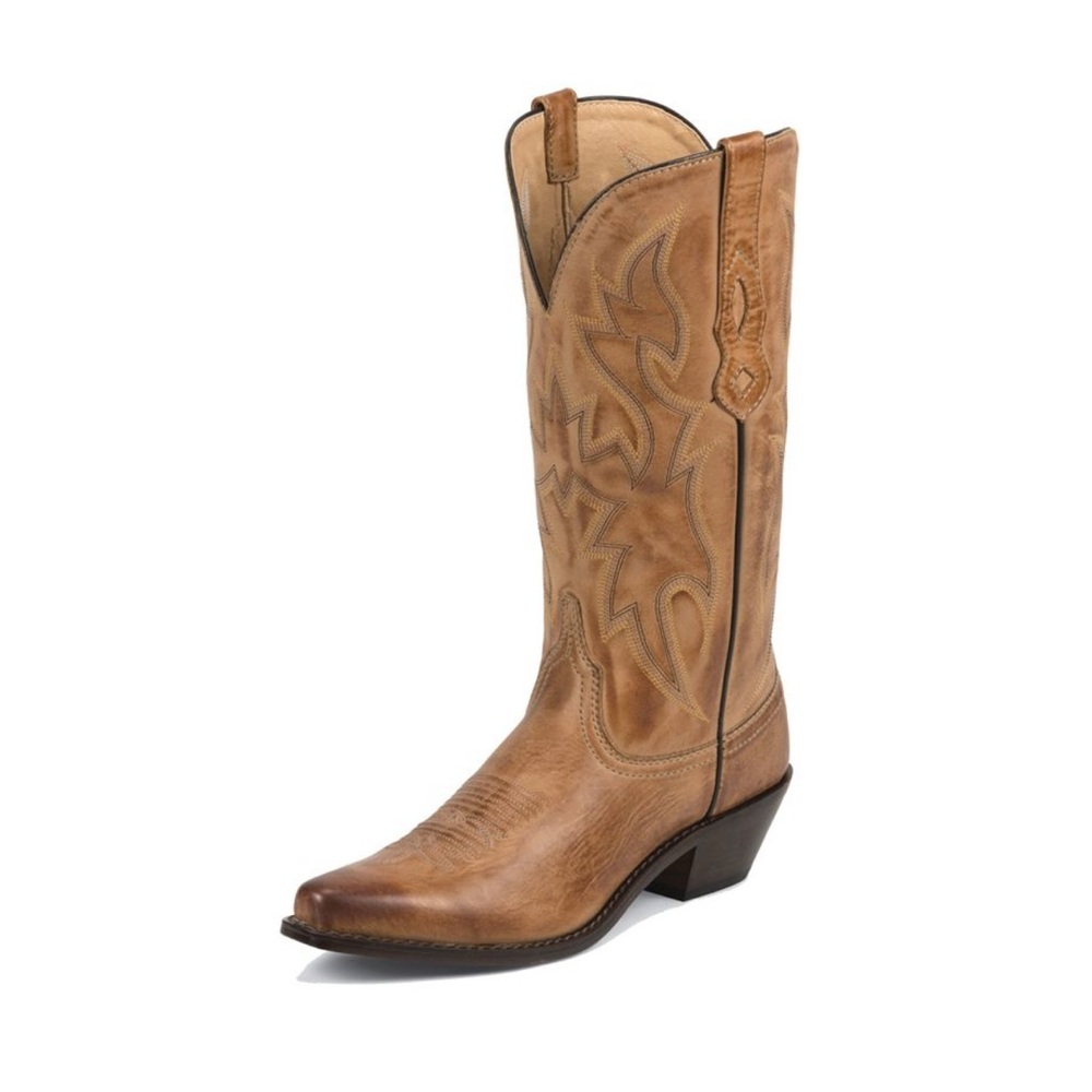 Nocona Women's TN DeerTanned Cowboy Snip Toed Western Boots 5 B